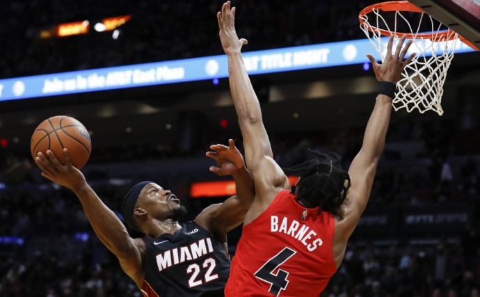 Raptors win thriller in triple-OT over Heat 