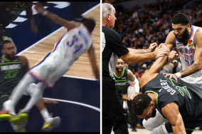 Rudy Gobert gets ejected for purposely tripping Kenrich Williams