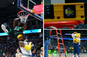 Robert Williams' powerful dunk causes long pause in Celtics-Nuggets game