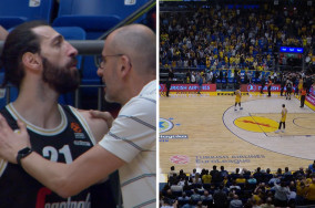 Tornike Shengelia gets into heated exchange with Maccabi fans